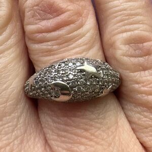 NWT Melinda Maria Pave Dome Ring